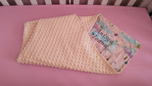 Load image into Gallery viewer, Baby blanket personalised by embroidery
Cotton and dimple minky 90*80
