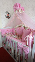 Load image into Gallery viewer, Luxury baby bedding 140x70 personalised by embroidery
