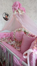 Load image into Gallery viewer, Luxury baby bedding 140x70 personalised by embroidery
