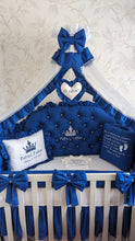 Load image into Gallery viewer, Luxury baby bedding 120x60 personalised by embroidery, 100% cotton 
