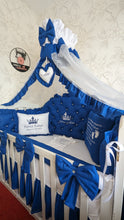 Load image into Gallery viewer, Luxury baby bedding 120x60 personalised by embroidery, 100% cotton 
