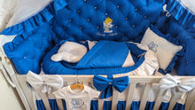 Load image into Gallery viewer, Luxury baby bedding 120x60 personalised by embroidery 

