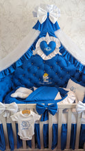 Load image into Gallery viewer, Luxury baby bedding 120x60 personalised by embroidery 
