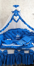 Load image into Gallery viewer, Luxury baby bedding 120x60 personalised by embroidery
