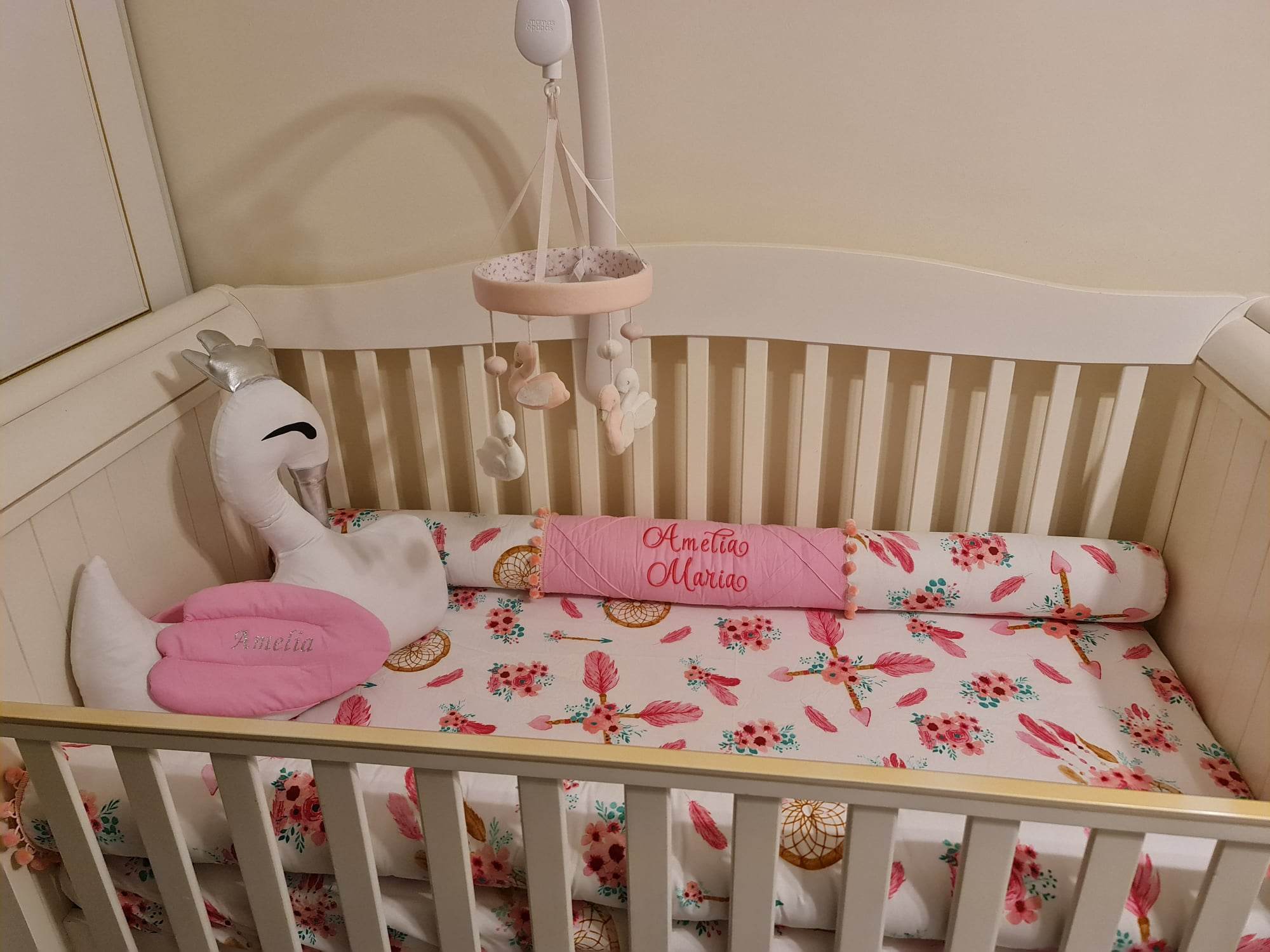 Baby bedding 140*70 personalised by embroidery