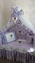 Load image into Gallery viewer, Luxury baby bedding 100% cotton 

  personalised by embroidery
