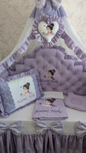 Load image into Gallery viewer, Luxury baby bedding 100% cotton 

  personalised by embroidery
