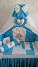 Load image into Gallery viewer, Luxury baby bedding 100% cotton 

  personalised by embroidery
