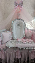 Load image into Gallery viewer, Luxury baby bedding 120*60 personalised by embroidery, 100% cotton and dimple
