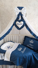 Load image into Gallery viewer, Luxury baby bedding 120*60 personalised by embroidery, 100% cotton

