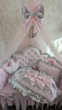 Load image into Gallery viewer, Luxury baby bedding 120*60 personalised by embroidery, 100% cotton and dimple
