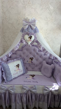 Load image into Gallery viewer, Luxury baby bedding 100% cotton 

  personalised by embroidery
