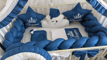 Load image into Gallery viewer, Luxury baby bedding  120*60 personalised by embroidery,  100% cotton
