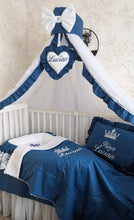 Load image into Gallery viewer, Luxury baby bedding 120*60 personalised by embroidery, 100% cotton
