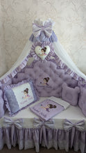 Load image into Gallery viewer, Luxury baby bedding 100% cotton 

  personalised by embroidery
