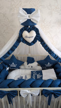 Load image into Gallery viewer, Luxury baby bedding  120*60 personalised by embroidery,  100% cotton
