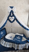 Load image into Gallery viewer, Luxury baby bedding 120*60 personalised by embroidery, 100% cotton
