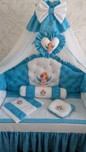Load image into Gallery viewer, Luxury baby bedding 100% cotton 

  personalised by embroidery

