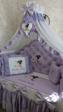 Load image into Gallery viewer, Luxury baby bedding 100% cotton 

  personalised by embroidery

