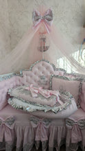 Load image into Gallery viewer, Luxury baby bedding 120*60 personalised by embroidery, 100% cotton and dimple
