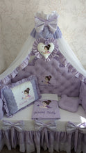 Load image into Gallery viewer, Luxury baby bedding 100% cotton 

  personalised by embroidery
