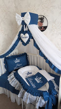 Load image into Gallery viewer, Luxury baby bedding 120*60 personalised by embroidery, 100% cotton
