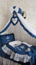 Load image into Gallery viewer, Luxury baby bedding 120*60 personalised by embroidery, 100% cotton

