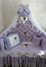 Load image into Gallery viewer, Luxury baby bedding 100% cotton 

  personalised by embroidery
