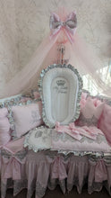 Load image into Gallery viewer, Luxury baby bedding 120*60 personalised by embroidery, 100% cotton and dimple
