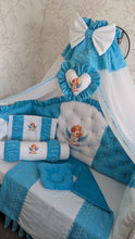 Load image into Gallery viewer, Luxury baby bedding 100% cotton 

  personalised by embroidery
