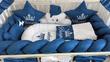 Load image into Gallery viewer, Luxury baby bedding  120*60 personalised by embroidery,  100% cotton
