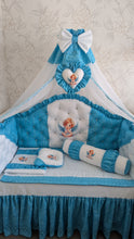 Load image into Gallery viewer, Luxury baby bedding 100% cotton 

  personalised by embroidery
