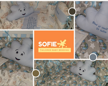Load image into Gallery viewer, Baby bedding 90x40 , 100% cotton personalized by embroidery
