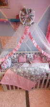Load image into Gallery viewer, Luxury baby bedding 120x60, 100% cotton personalised by embroidery 
