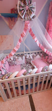 Load image into Gallery viewer, Luxury baby bedding 120x60, 100% cotton personalised by embroidery 
