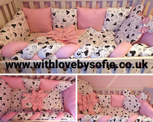 Load image into Gallery viewer, Baby bedding 120x60 personalised by embroidery, 100%cotton 
