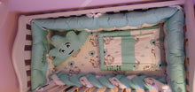 Load image into Gallery viewer, Baby bedding 120x60, personalised by embroidery, 100% cotton 
