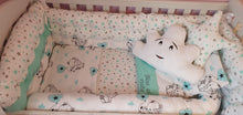 Load image into Gallery viewer, Baby bedding 140x70, 100% cotton personalised by embroidery 
