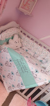 Load image into Gallery viewer, Baby bedding 140x70, 100% cotton personalised by embroidery 
