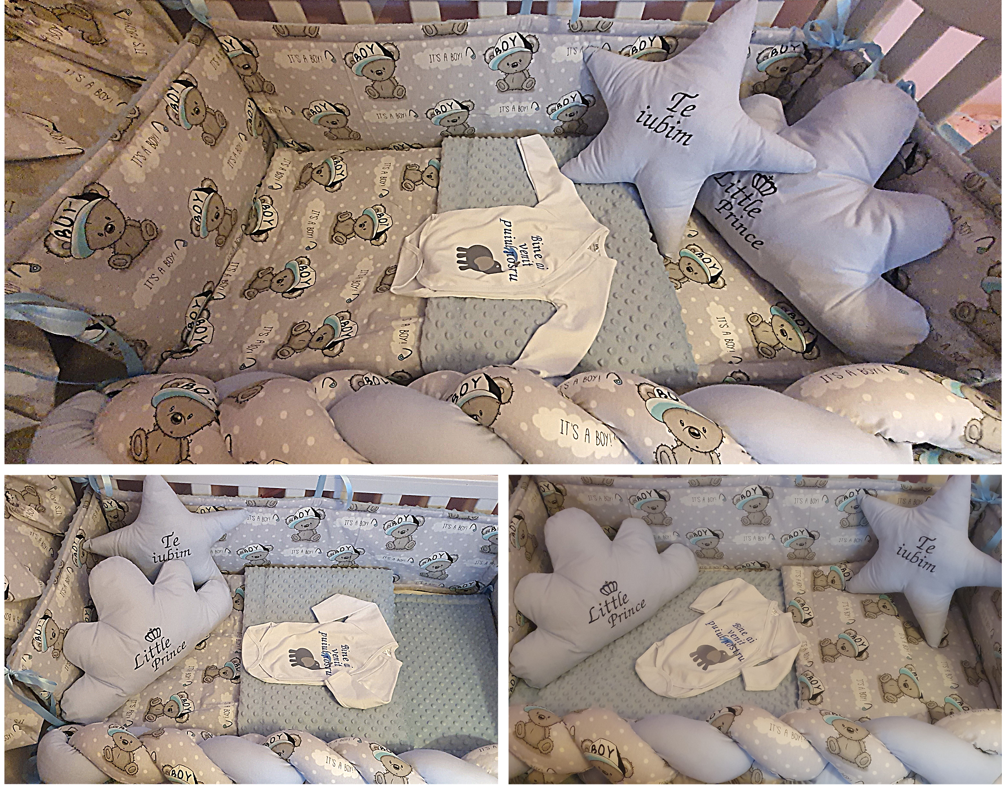 Baby bedding 100x50 personalised by embroidery