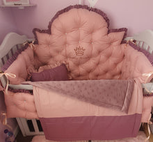 Load image into Gallery viewer, Luxury baby bedding 140x70, 100%cotton personalised by embroidery
