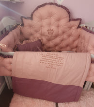 Load image into Gallery viewer, Luxury baby bedding 140x70, 100%cotton personalised by embroidery
