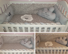 Load image into Gallery viewer, Baby bedding 120x60 personalised by embroidery, 100%cotton

