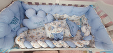Load image into Gallery viewer, Luxury baby bedding 140x70 personalised by embroidery
