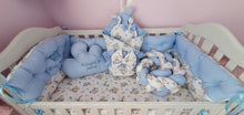 Load image into Gallery viewer, Luxury baby bedding 140x70 personalised by embroidery
