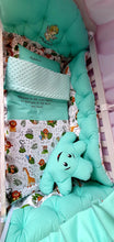 Load image into Gallery viewer, Luxury baby bedding 140x70 personalised by embroidery

