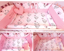 Load image into Gallery viewer, Baby bedding 140x70 personalised by embroidery, 100%cotton
