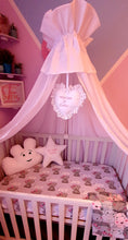 Load image into Gallery viewer, Baby Canopy , Mattress cover 120x60 and Pillows personalised by embroidery
