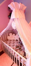 Load image into Gallery viewer, Baby Canopy , Mattress cover 120x60 and Pillows personalised by embroidery
