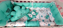 Load image into Gallery viewer, Baby bedding 120x60 personalised by embroidery
